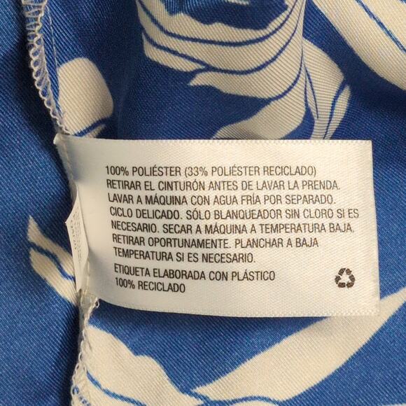 Alexis x Target Blue White Abstract Print Long Sleeve Drop Waist Midi Dress XXS - Picture 8 of 10